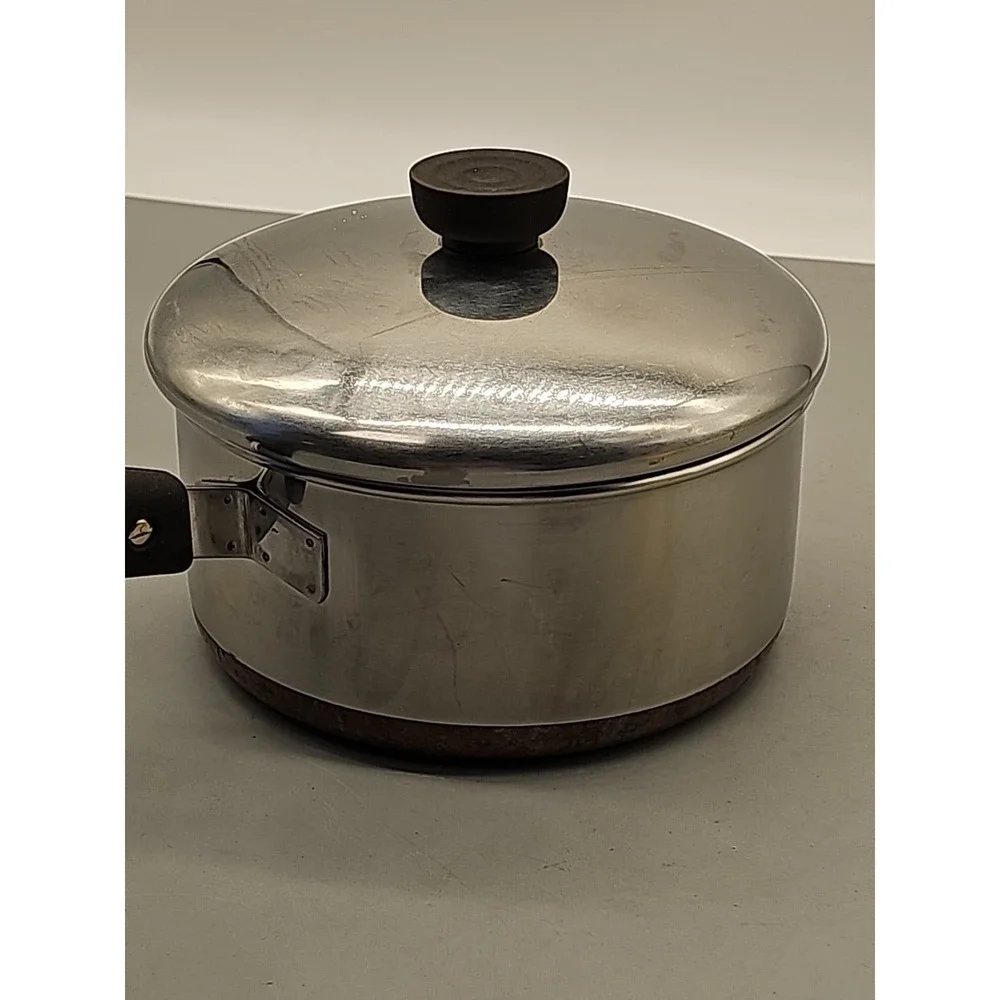 Revere Ware 1 1/2 (1.5) Quart Saucepan Pot  Copper Bottom EUC